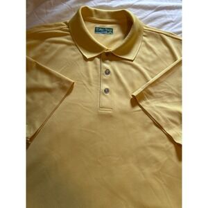 PRO TOUR Mens Yellow Golf Polo Shirt XL Short Sleeve Performance Breathable‎